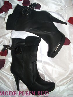 Mi-bottes  glamour noir